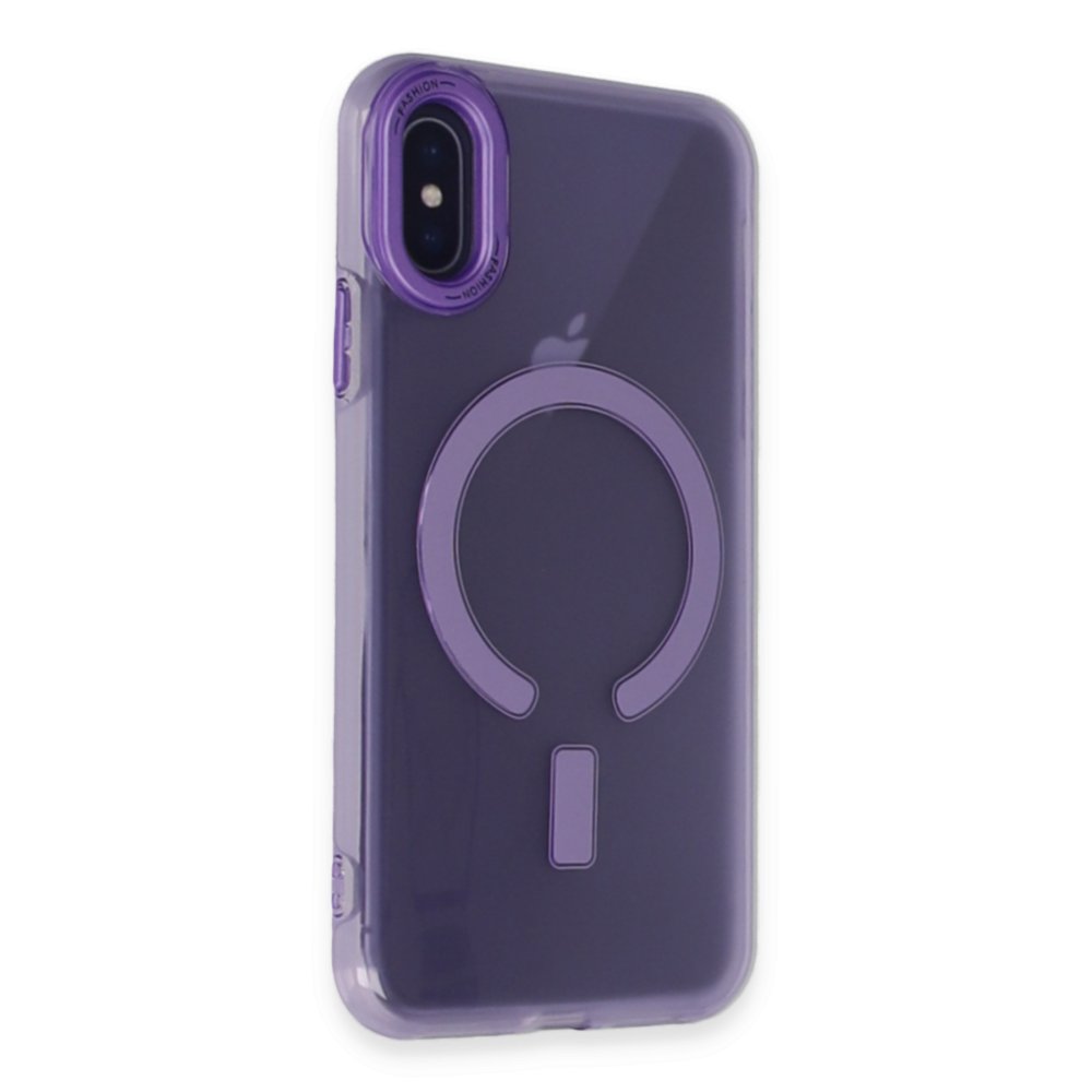 Newface iPhone XS Kılıf Troy Magsafe Kapak - Mor