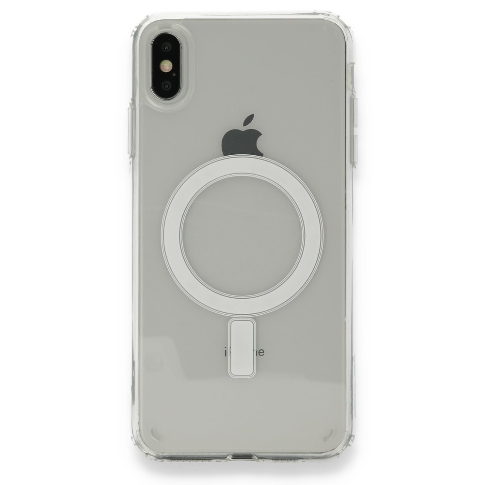 Newface iPhone XS Kılıf Magneticsafe Şeffaf Silikon - Şeffaf