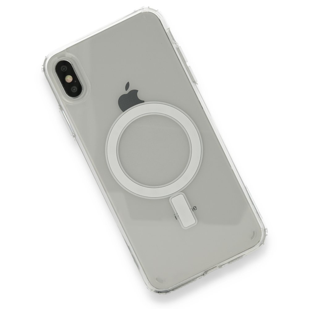 Newface iPhone XS Kılıf Magneticsafe Şeffaf Silikon - Şeffaf