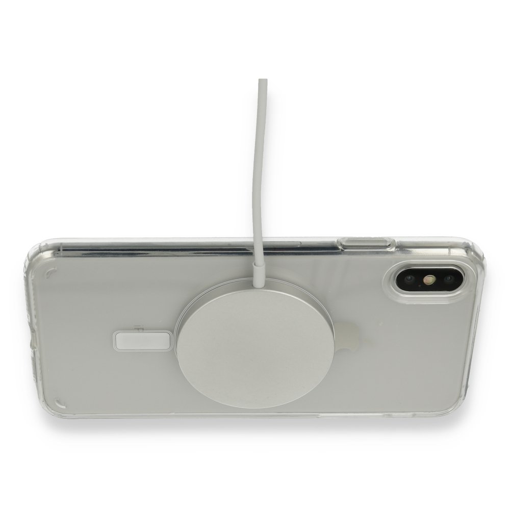 Newface iPhone XS Kılıf Magneticsafe Şeffaf Silikon - Şeffaf