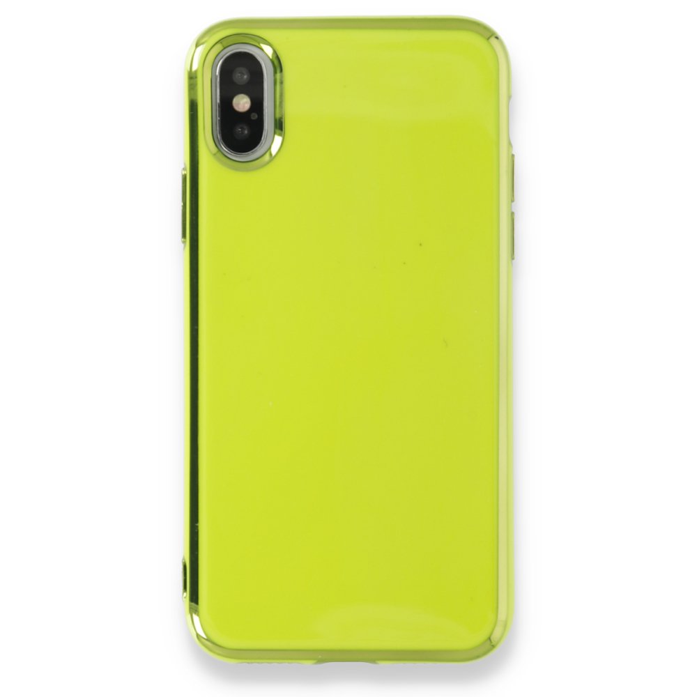 Newface iPhone XS Max Kılıf İkon Silikon - Yeşil