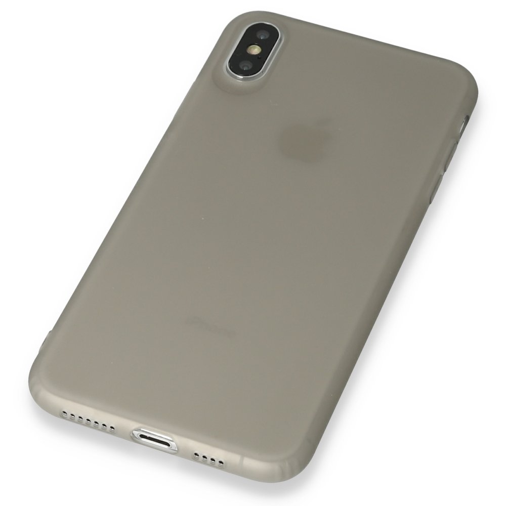 Newface iPhone XS Max Kılıf Hopi Silikon - Füme
