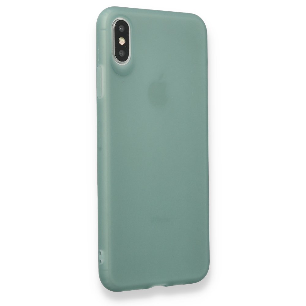 Newface iPhone XS Max Kılıf Hopi Silikon - Yeşil
