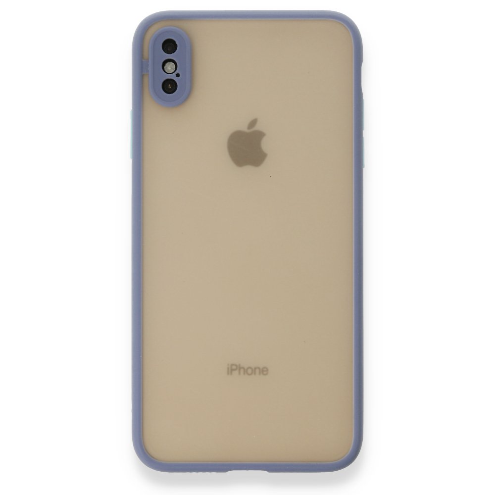 Newface iPhone XS Max Kılıf Montreal Silikon Kapak - Gri