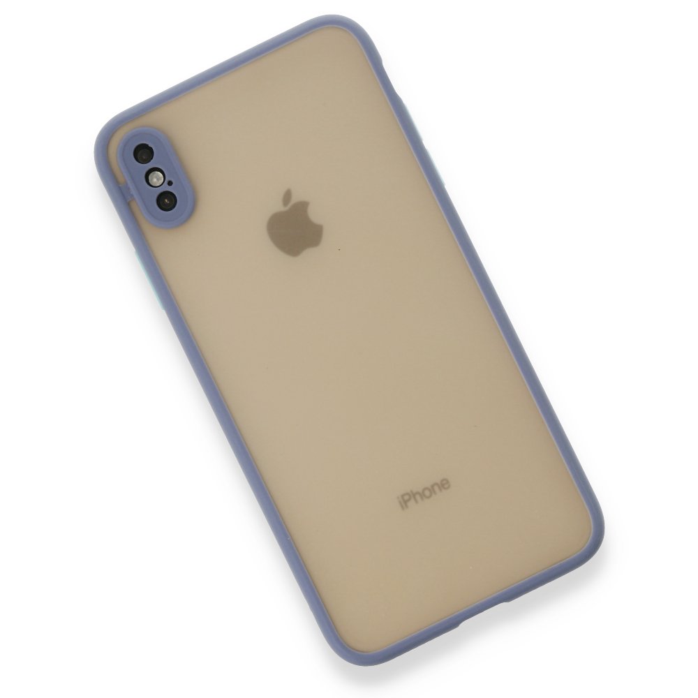 Newface iPhone XS Max Kılıf Montreal Silikon Kapak - Gri