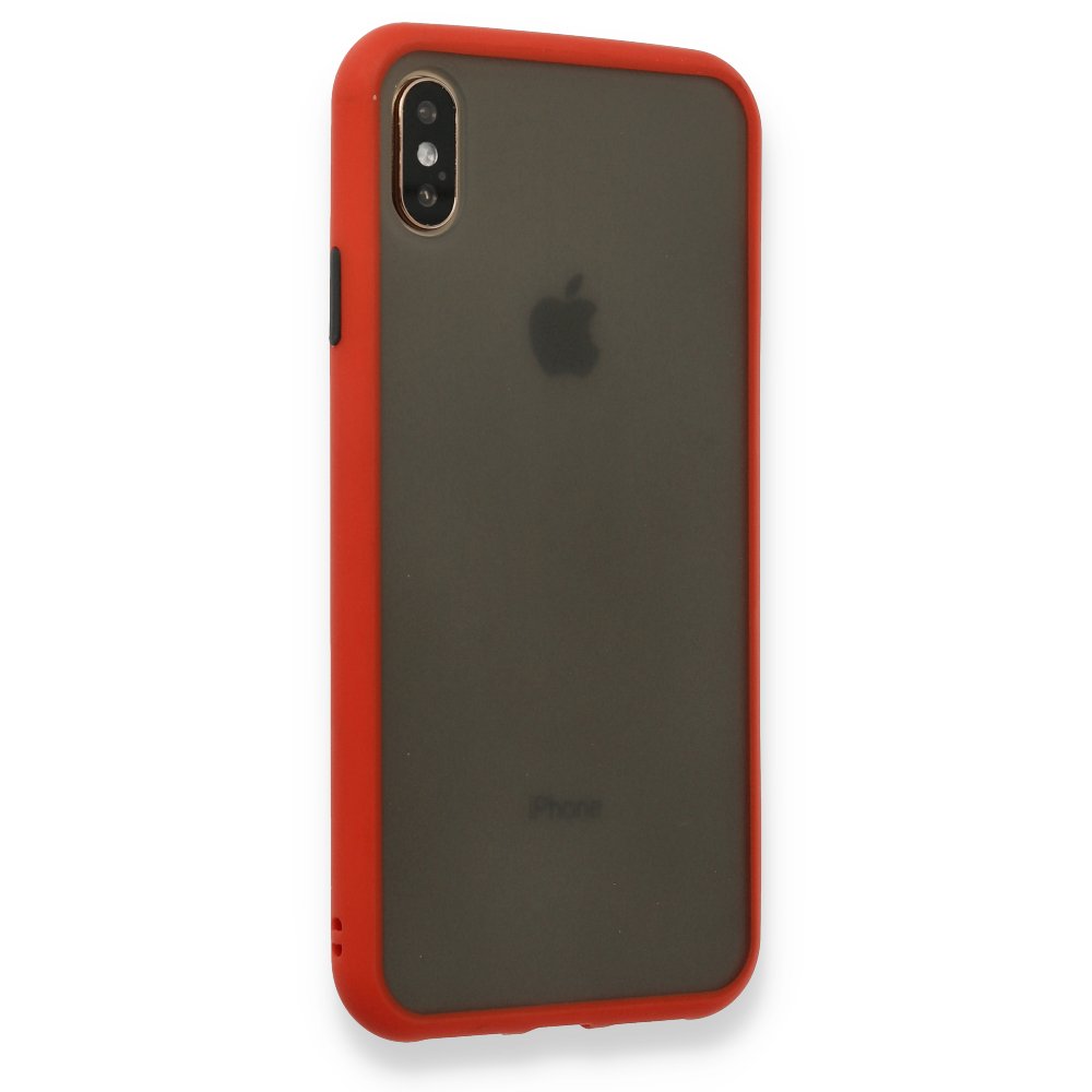 Newface iPhone XS Max Kılıf Montreal Silikon Kapak - Kırmızı