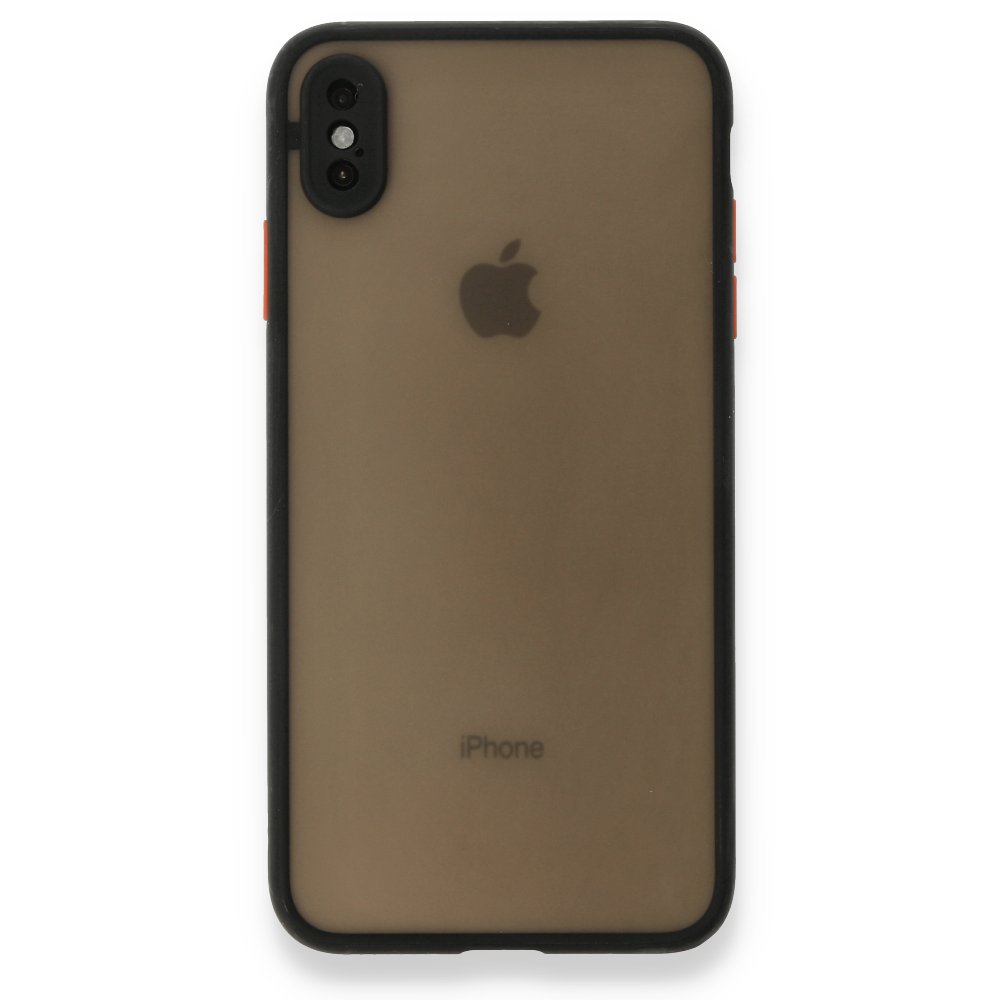 Newface iPhone XS Max Kılıf Montreal Silikon Kapak - Siyah