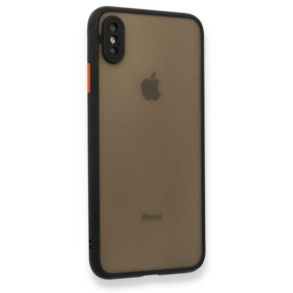 Newface iPhone XS Max Kılıf Montreal Silikon Kapak - Siyah