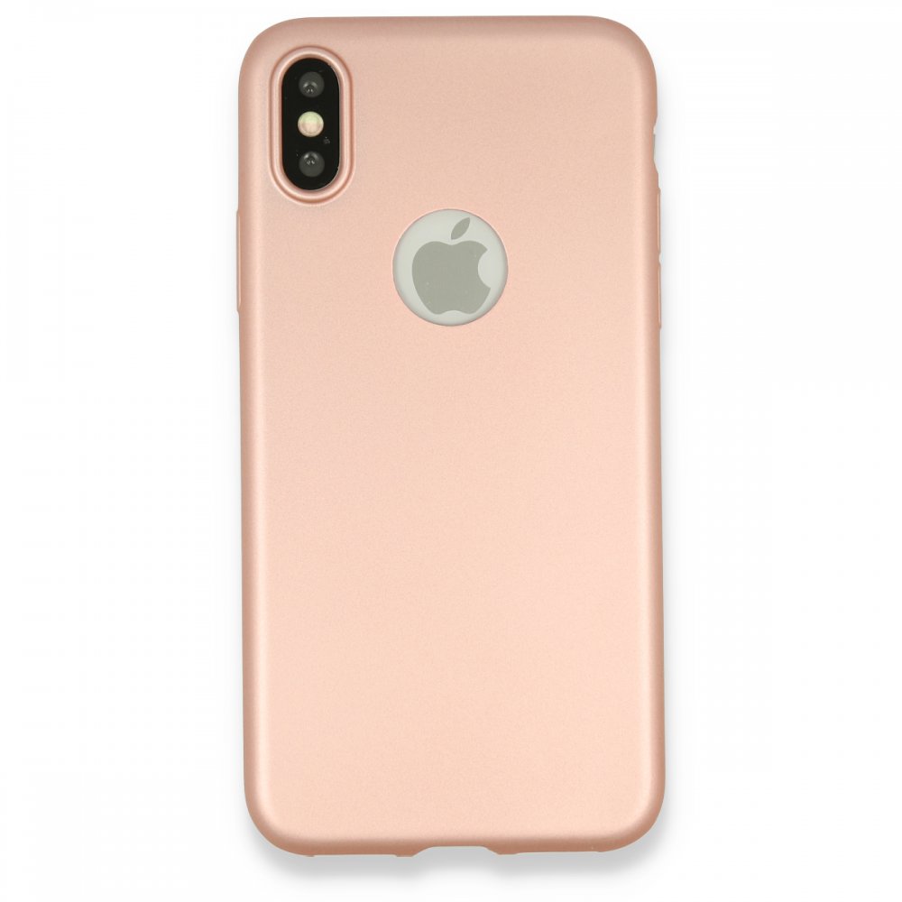 Newface iPhone XS Kılıf First Silikon - Rose Gold
