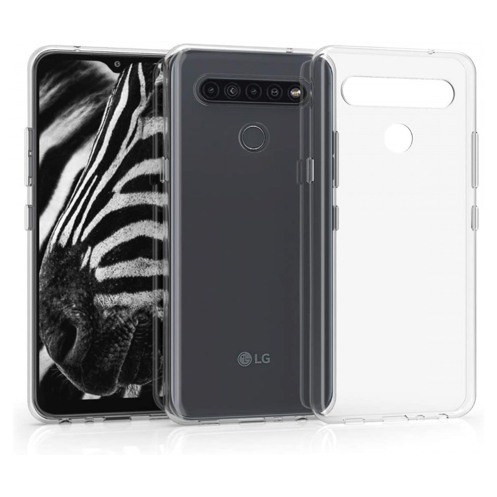 Newface LG K41S Kılıf Lüx Şeffaf Silikon - Şeffaf