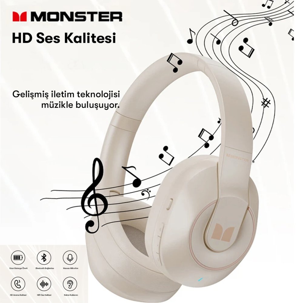 Newface Monster XKH01 Kulak Üstü Kablosuz Kulaklık - Kırmızı