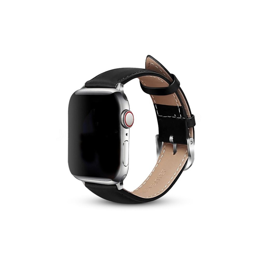Newface Apple Watch 42mm NL26 Deri Kordon - Siyah