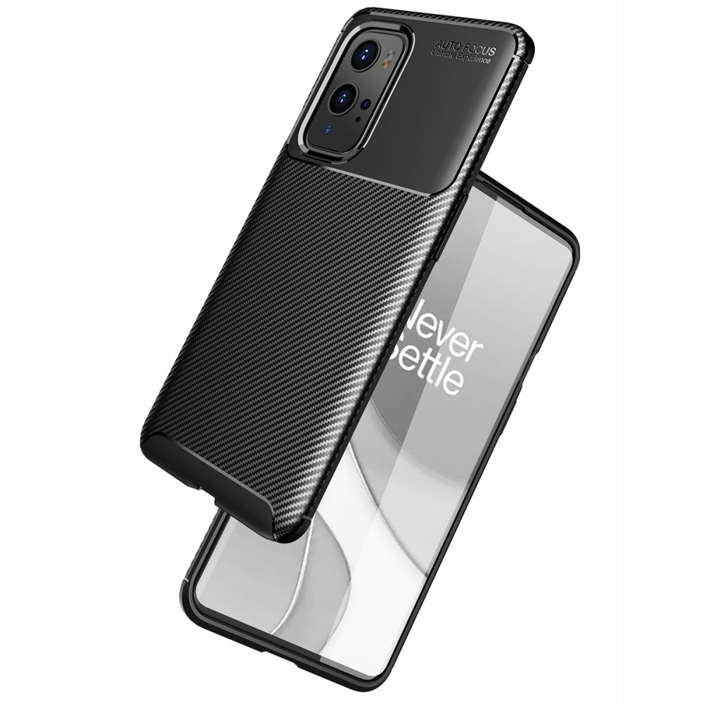Newface One Plus 9 Pro Kılıf Auto Focus Karbon Kapak - Siyah