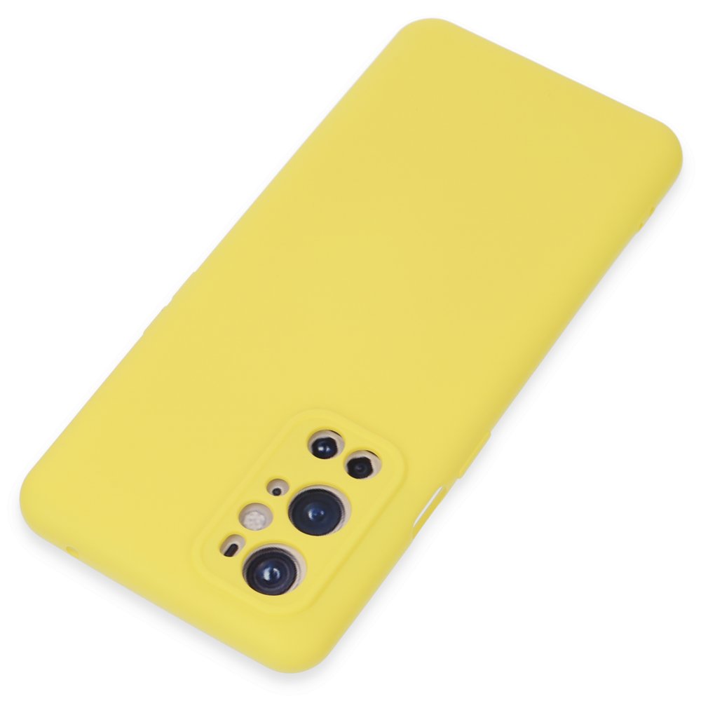 Newface One Plus 9 Pro Kılıf Nano içi Kadife Silikon - Sarı