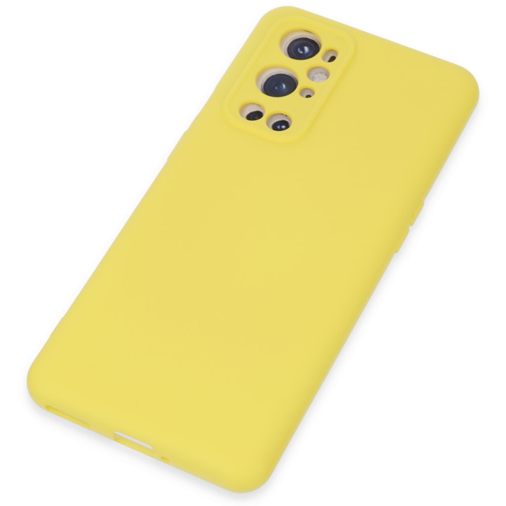 Newface One Plus 9 Pro Kılıf Nano içi Kadife Silikon - Sarı