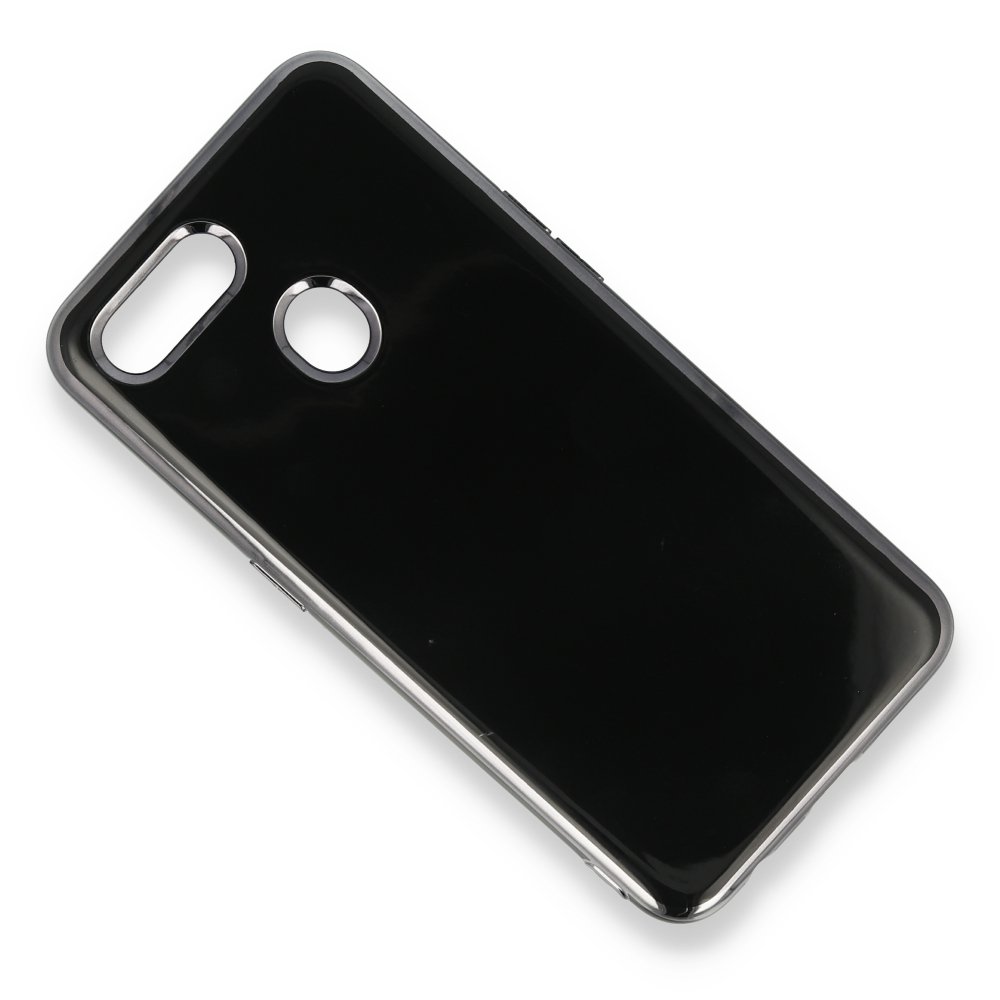 Newface Oppo A12 Kılıf İkon Silikon - Siyah