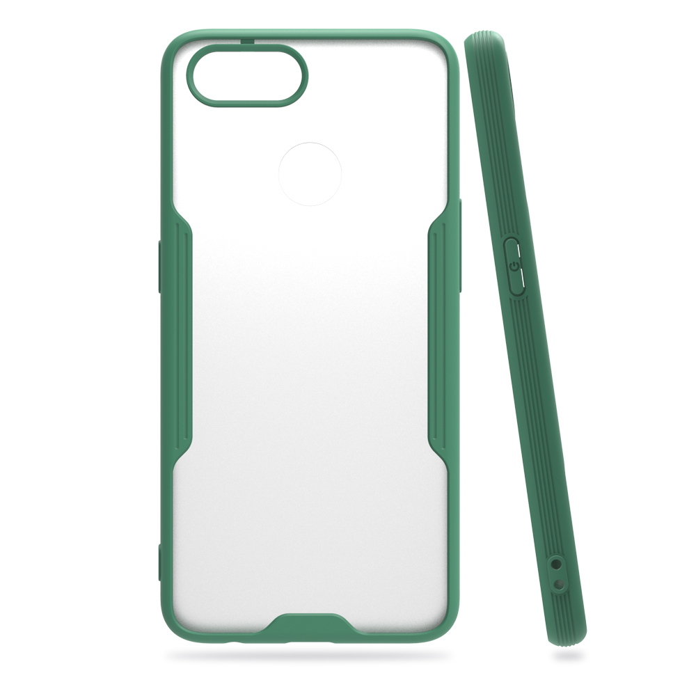 Newface Oppo A12 Kılıf Platin Silikon - Yeşil