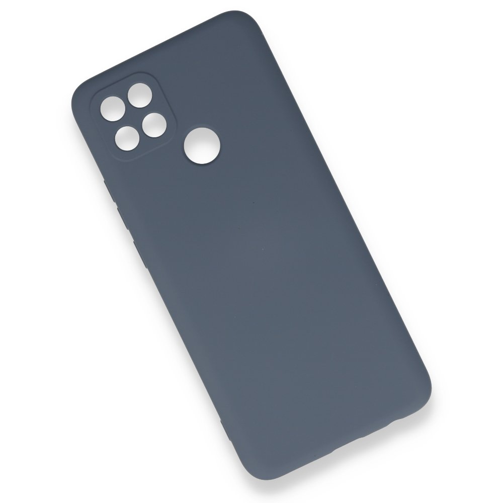 Newface Oppo A15S Kılıf Nano içi Kadife  Silikon - Gri