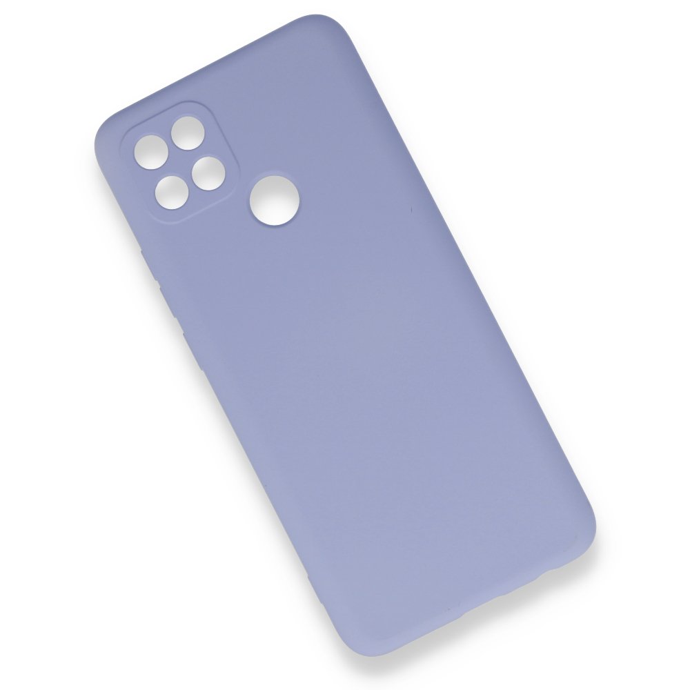 Newface Oppo A15S Kılıf Nano içi Kadife Silikon - Lila