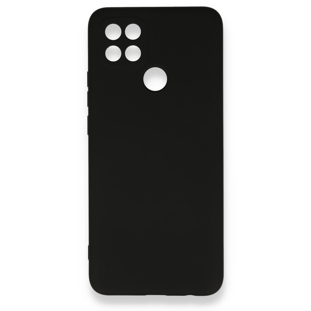 Newface Oppo A15S Kılıf Nano içi Kadife  Silikon - Siyah