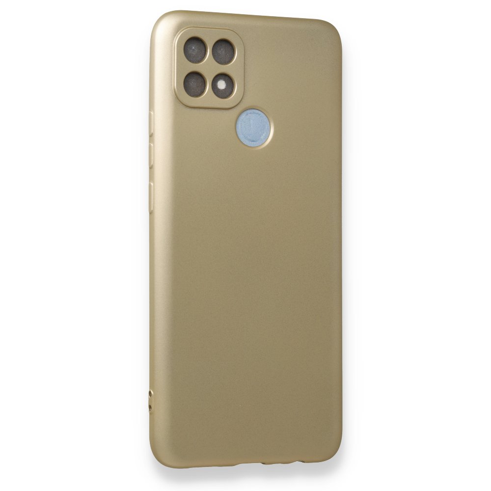 Newface Oppo A15S Kılıf First Silikon - Gold