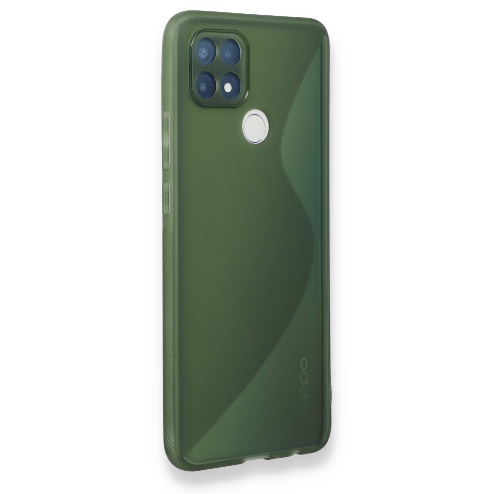 Newface Oppo A15S Kılıf S Silikon - Yeşil