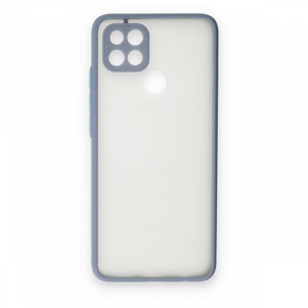 Newface Oppo A15S Kılıf Montreal Silikon Kapak - Gri
