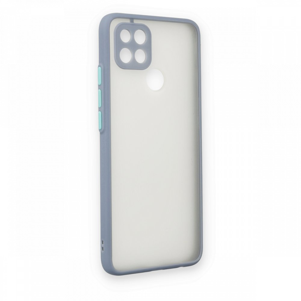 Newface Oppo A15S Kılıf Montreal Silikon Kapak - Gri