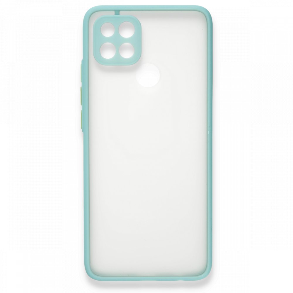 Newface Oppo A15S Kılıf Montreal Silikon Kapak - Turkuaz