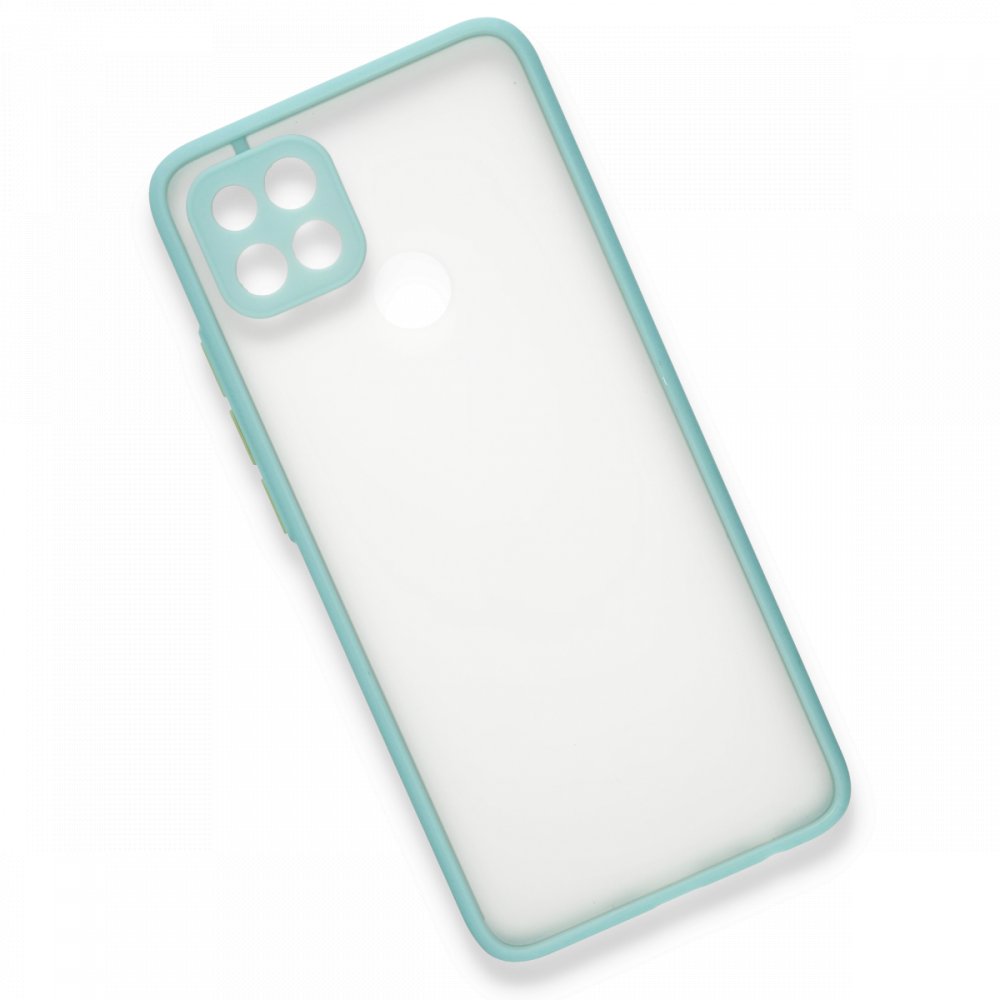 Newface Oppo A15S Kılıf Montreal Silikon Kapak - Turkuaz