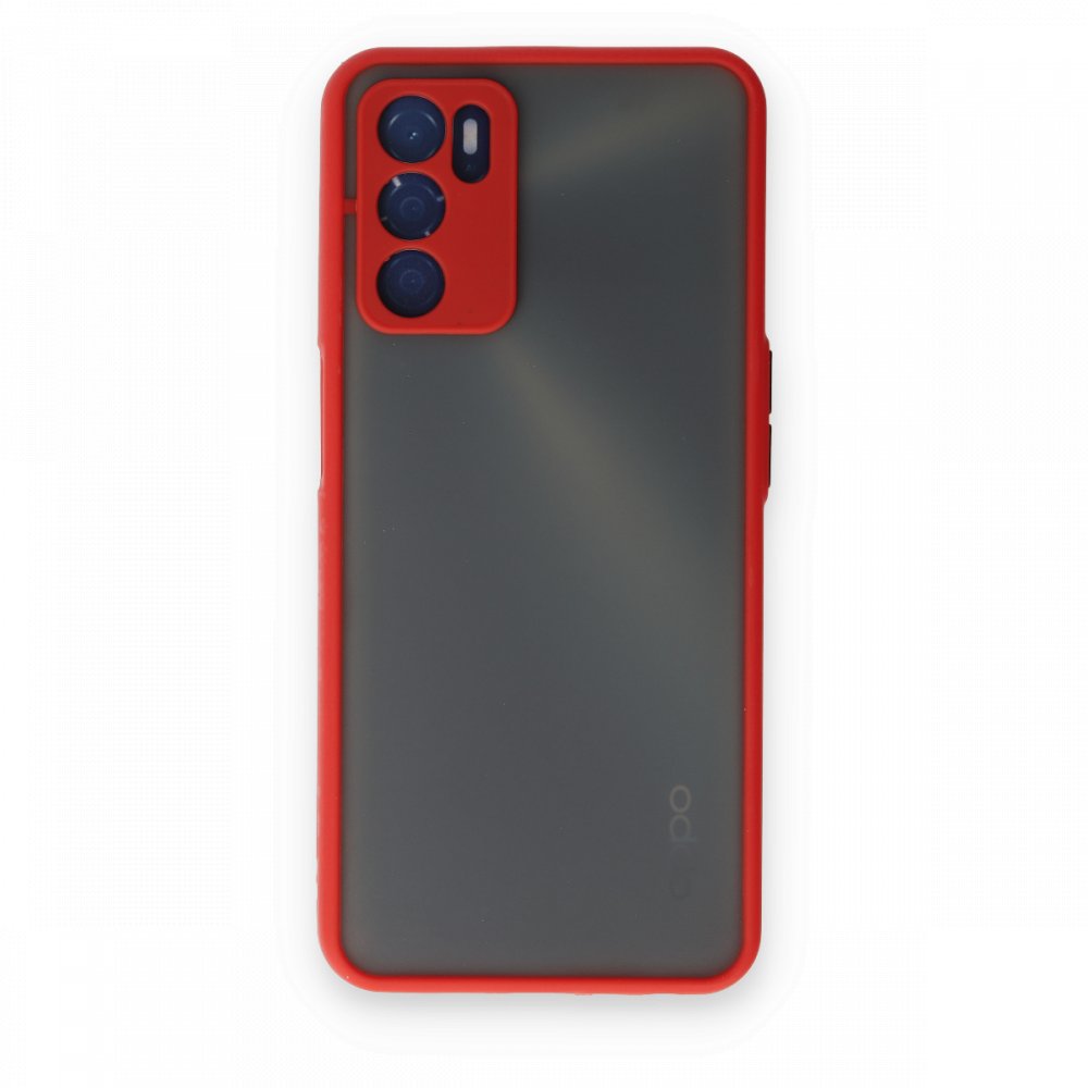 Newface Oppo A16 Kılıf Montreal Silikon Kapak - Kırmızı