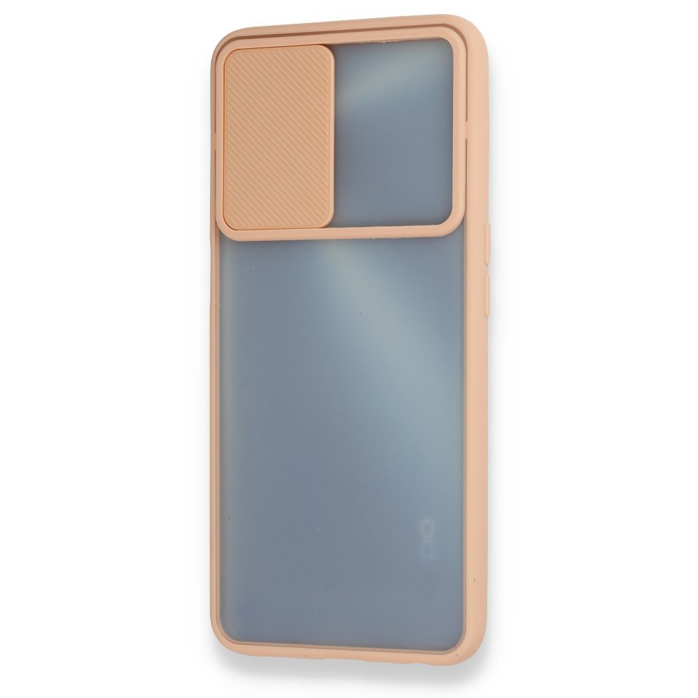 Newface Oppo A16 Kılıf Palm Buzlu Kamera Sürgülü Silikon - Pembe