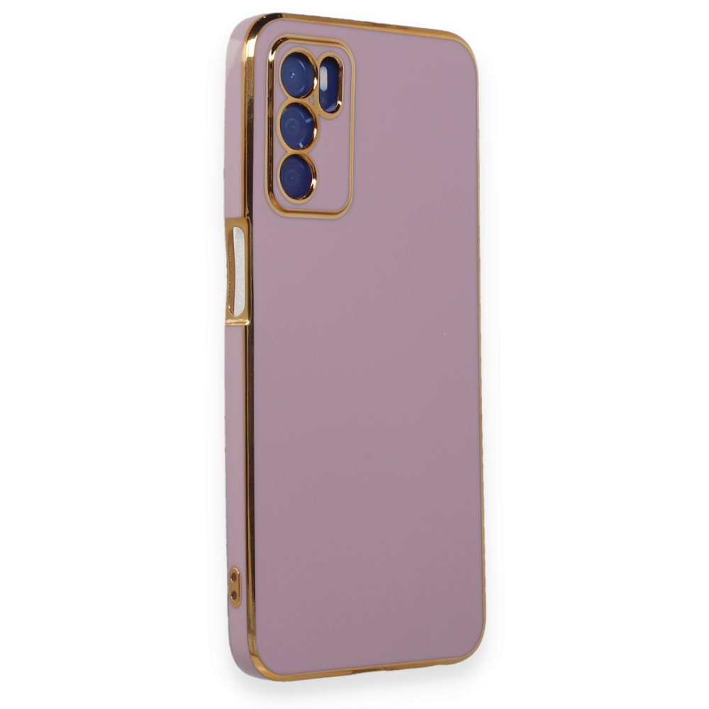 Newface Oppo A16 Kılıf Volet Silikon - Mor