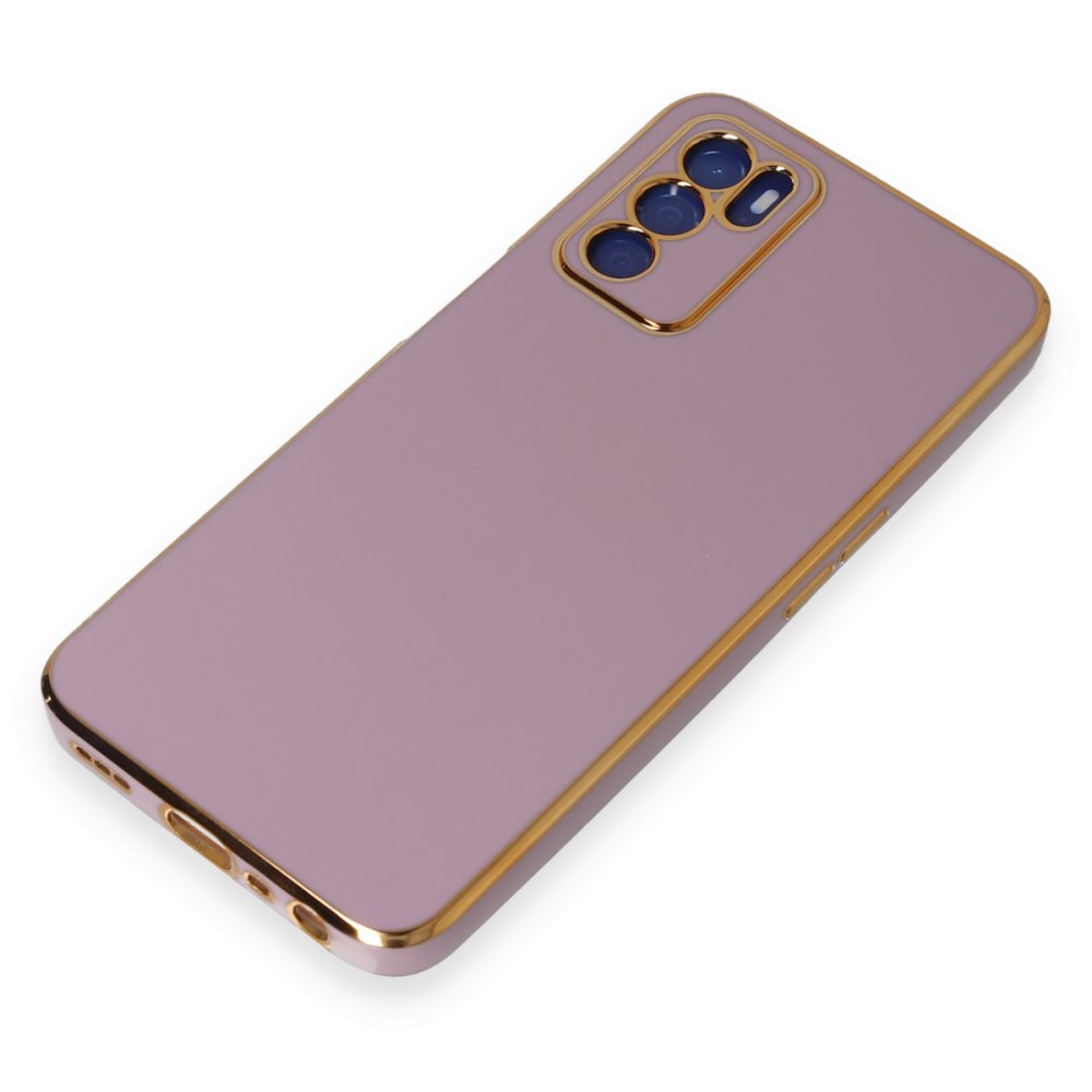 Newface Oppo A16 Kılıf Volet Silikon - Mor