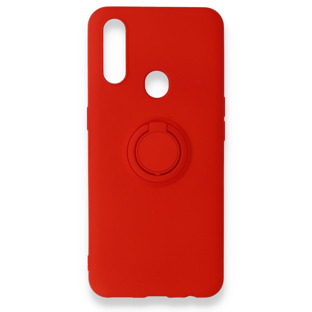 Newface Oppo A31 Kılıf Viktor Yüzüklü Silikon - Kırmızı