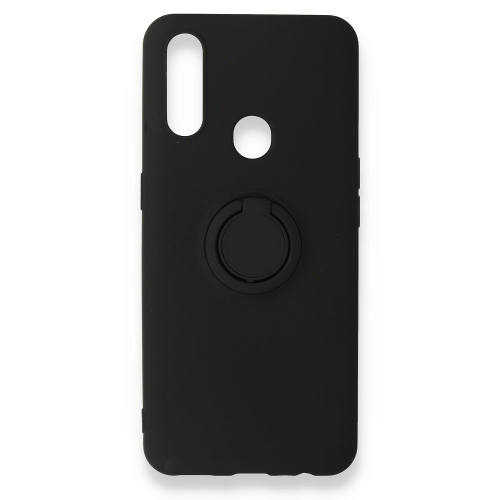 Newface Oppo A31 Kılıf Viktor Yüzüklü Silikon - Siyah