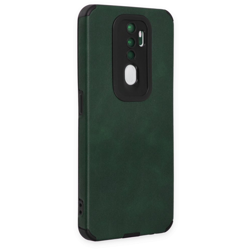 Newface Oppo A5 2020 Kılıf Loop Deri Silikon - Yeşil
