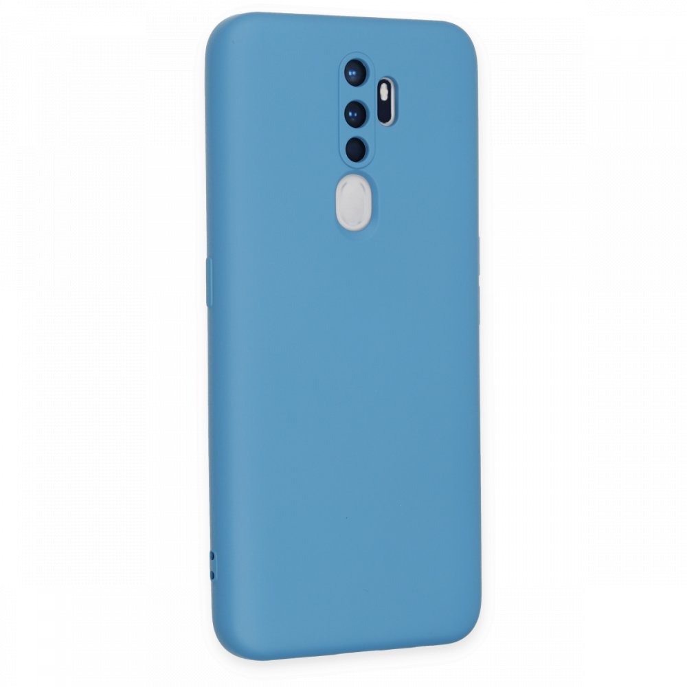 Newface Oppo A5 2020 Kılıf Nano içi Kadife  Silikon - Mavi