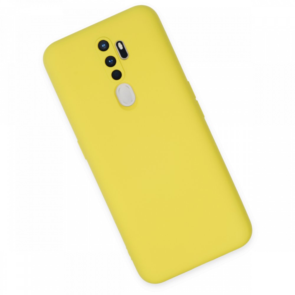 Newface Oppo A5 2020 Kılıf Nano içi Kadife Silikon - Sarı