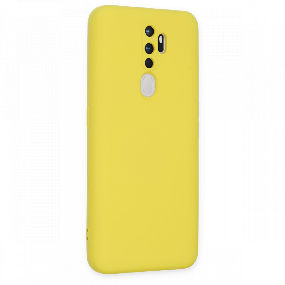 Newface Oppo A5 2020 Kılıf Nano içi Kadife Silikon - Sarı