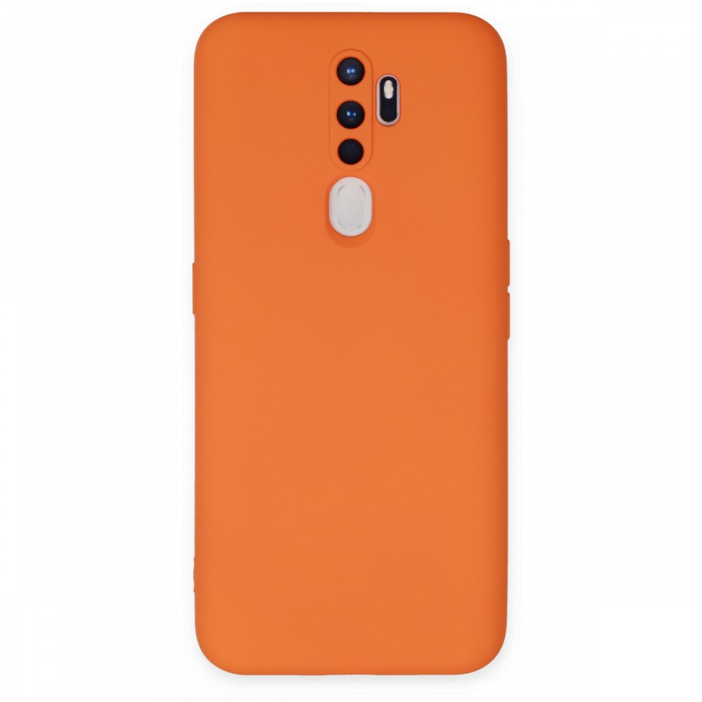 Newface Oppo A5 2020 Kılıf Nano içi Kadife Silikon - Turuncu