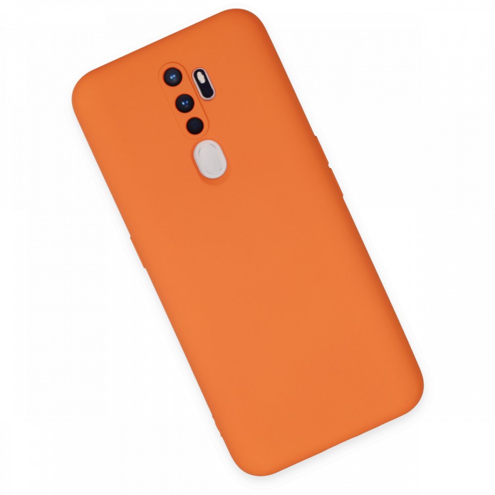 Newface Oppo A5 2020 Kılıf Nano içi Kadife Silikon - Turuncu