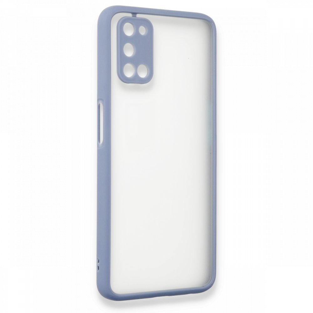 Newface Oppo A52 Kılıf Montreal Silikon Kapak - Gri