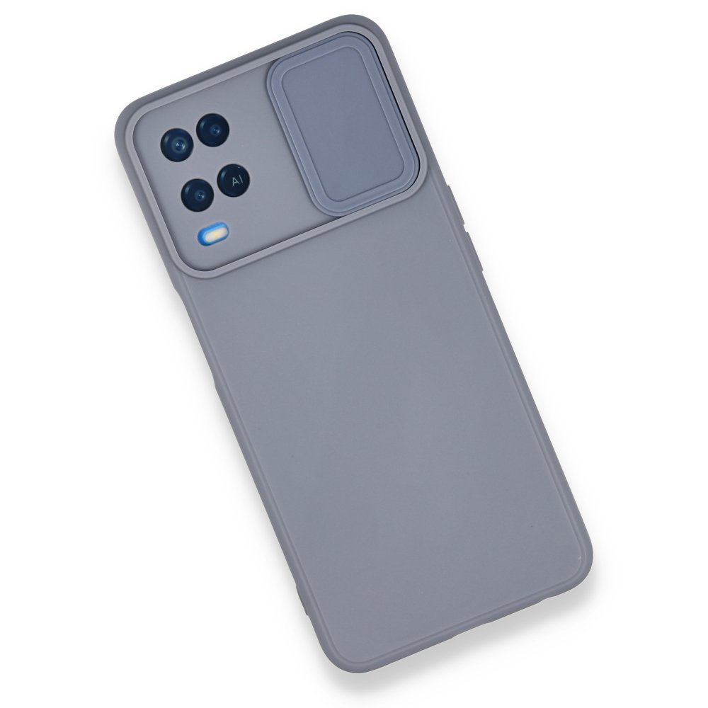 Newface Oppo A54 4G Kılıf Color Lens Silikon - Gri