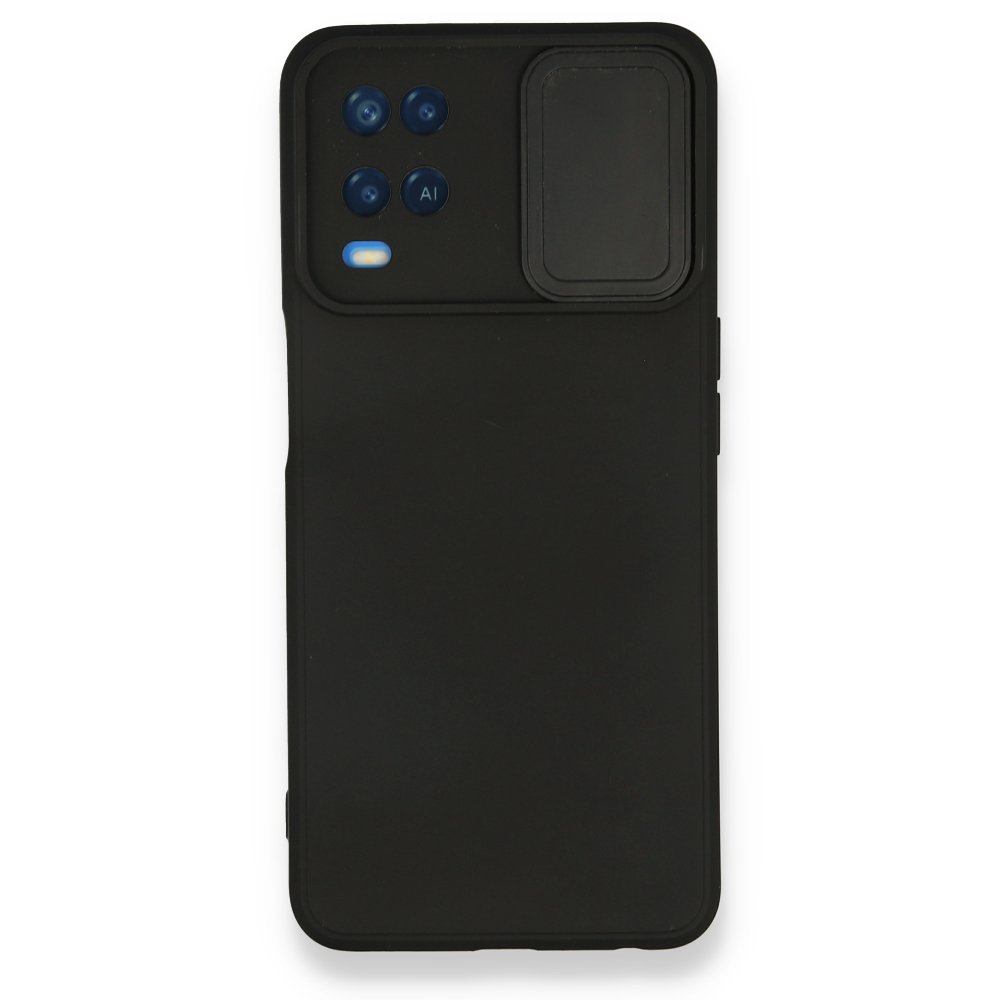 Newface Oppo A54 4G Kılıf Color Lens Silikon - Siyah