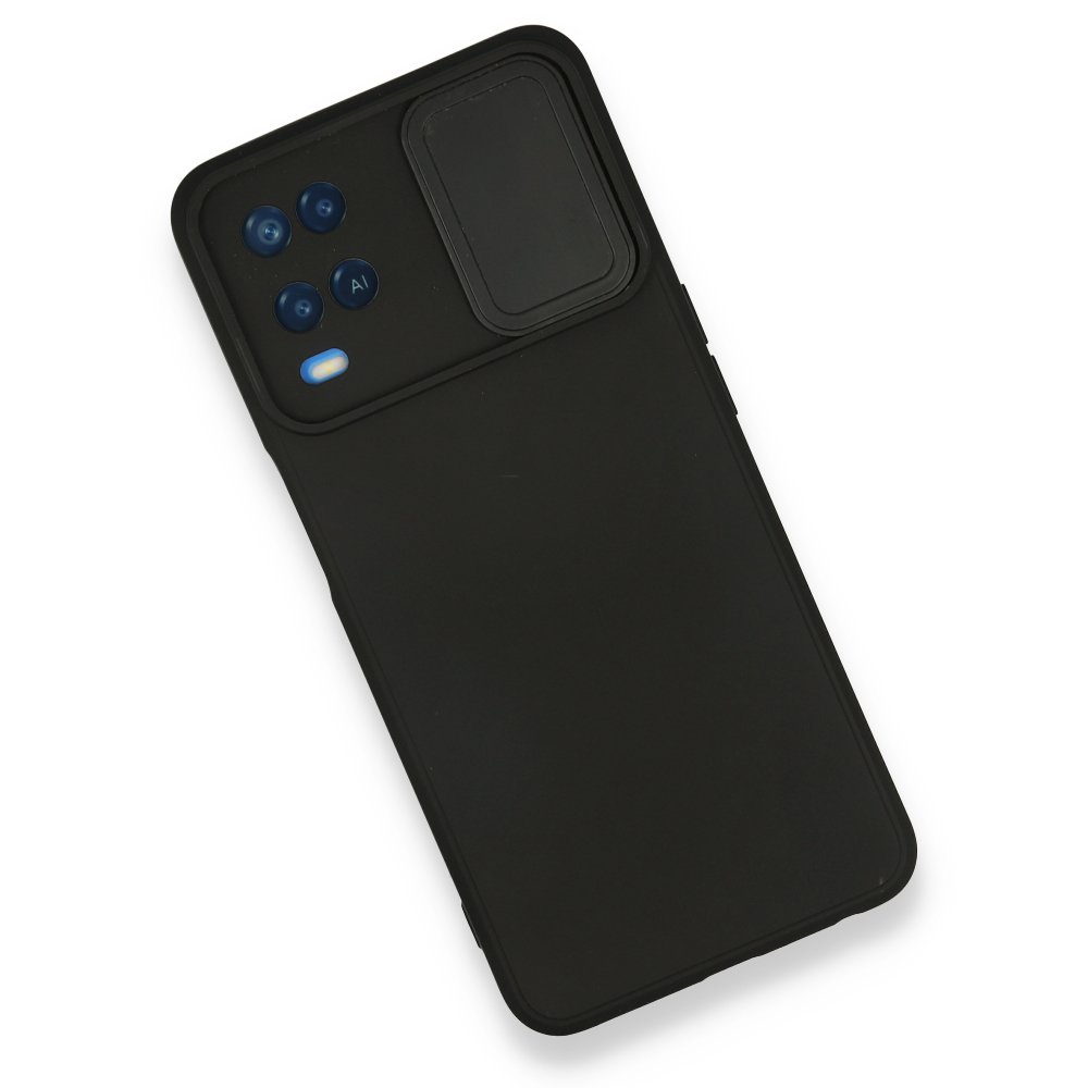 Newface Oppo A54 4G Kılıf Color Lens Silikon - Siyah