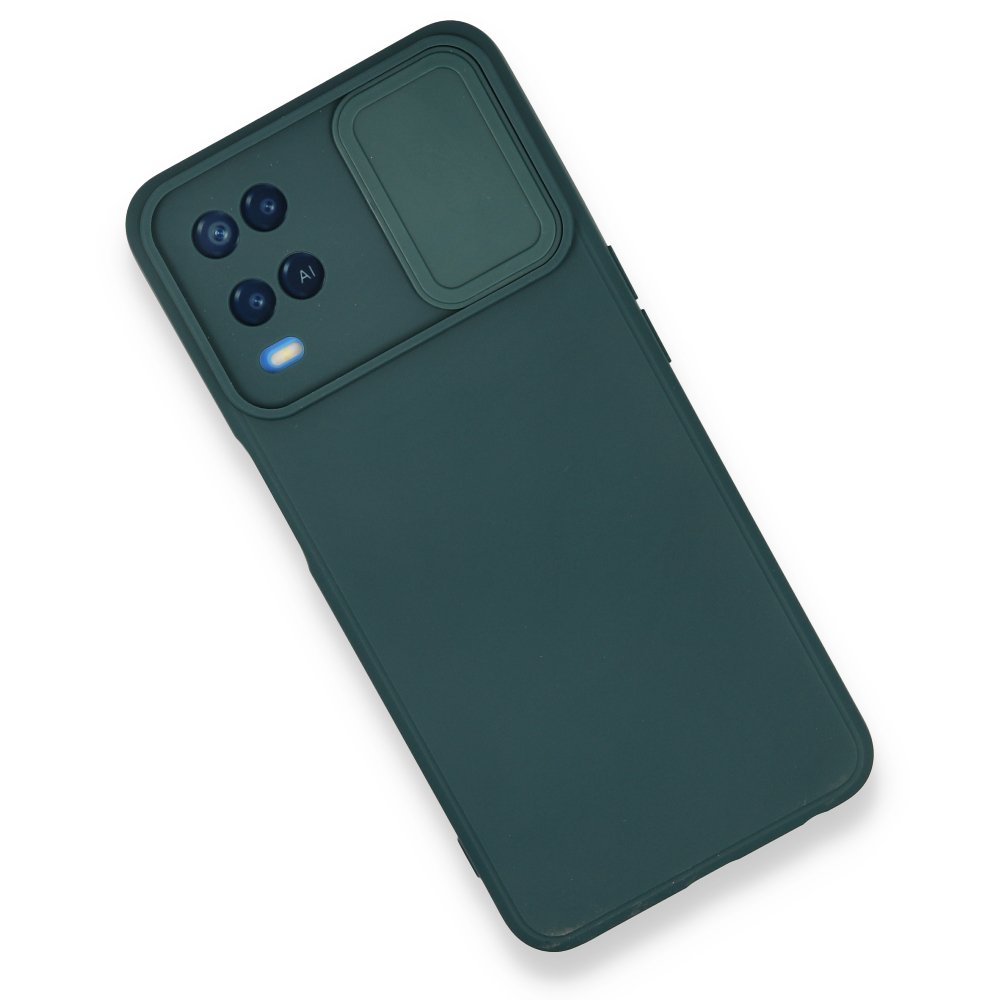 Newface Oppo A54 4G Kılıf Color Lens Silikon - Yeşil