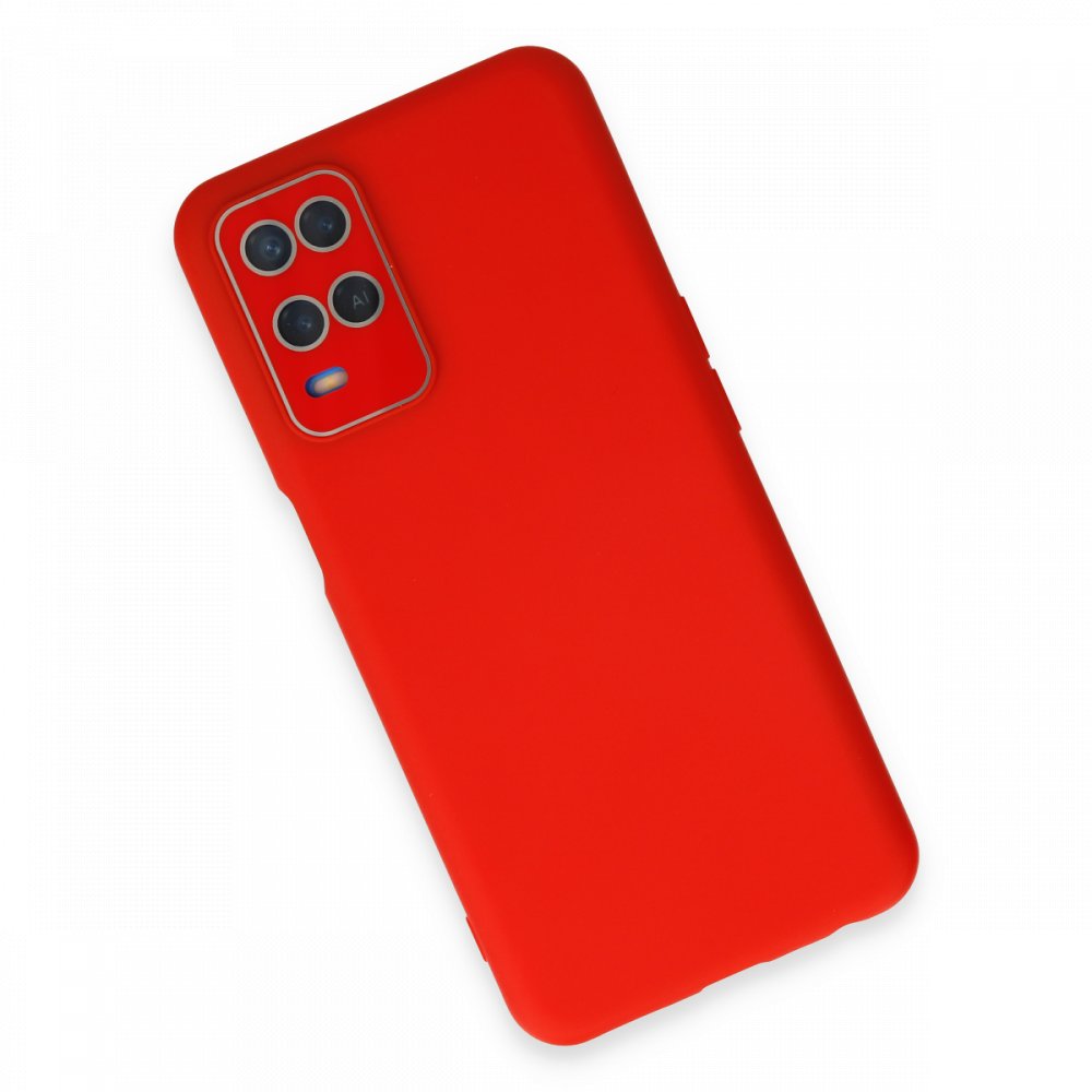 Newface Oppo A54 4G Kılıf Lansman Glass Kapak - Kırmızı