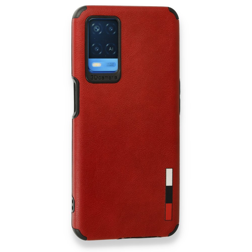 Newface Oppo A54 4G Kılıf Loop Deri Silikon - Kırmızı
