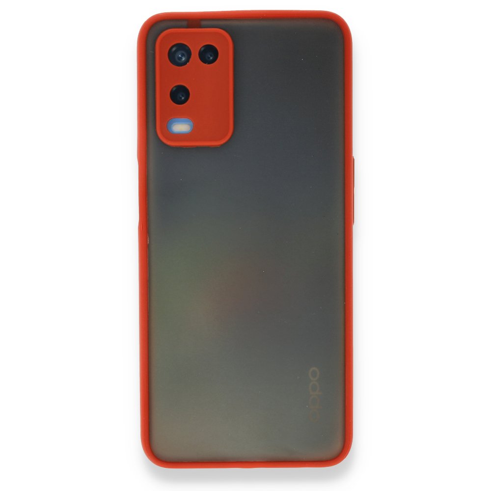 Newface Oppo A54 4G Kılıf Montreal Silikon Kapak - Kırmızı